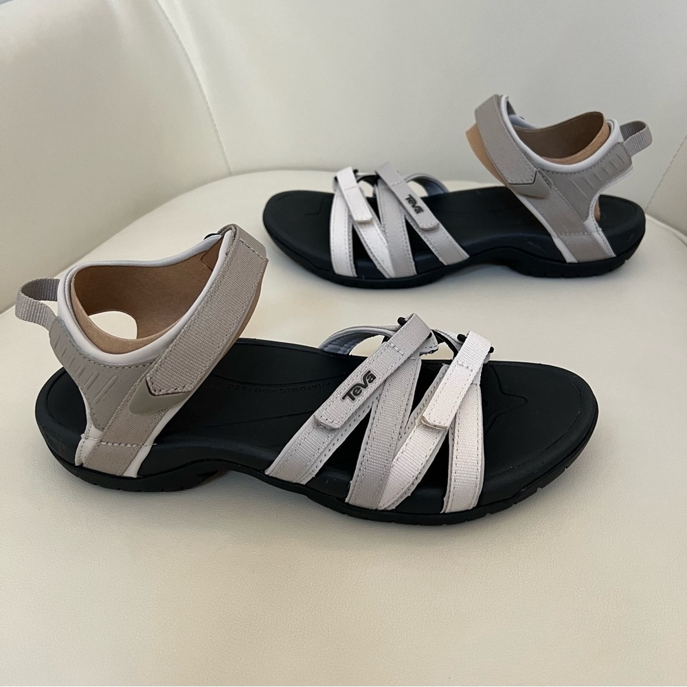 Teva Women's Beige and Black Strappy Sport Sandals - Picture 2 of 11